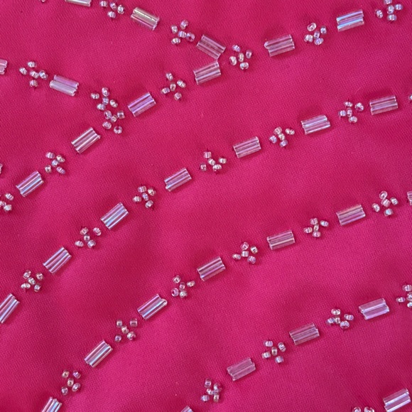 Vintage Y2K Deadstock NWT Genie Cerise Pink Beaded Mini Purse / Crossbody Bag - Picture 10 of 16